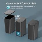 N. NETDOT 3 Pack 3 Gallon Small Trash Can - Image 7