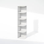 Furinno Reed Corner Shelf, 5-Tier Corner Bookshelf, Book Shelf, Corner Shelves - Image 3