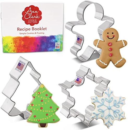 Ann Clark Christmas Cookie Cutters Set of 3, Made in USA by AnnClarkCookieCutters