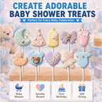 10 Pcs Baby Shower Cake Pop Molds Set with 100 Sticks - Image 5