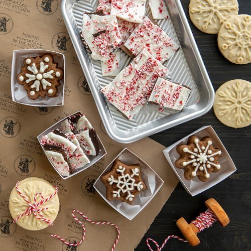 Nordic Ware Snowflake Cookie Stamps (Set of 3), Sturdy Cast Aluminium Cookie Stamp Set, Cookie Press Set Made in the USA, Sturdy and Durable Biscuit Maker Press Set - Image 6