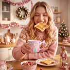 6 Pcs Pink Christmas Mugs Bulk 10 oz Nutcracker Ceramic Mugs Gifts - Image 5