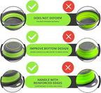 Green Round Silicone Collapsible Colander – Silicone Round Small Kitchen - Image 3