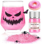 Edible Pink Glitter for Drinks,10g Food Coloring Shimmer Powder for Baking by Sugarzy