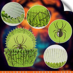 600 Pack Halloween Cupcake Liners Cupcake Wrappers Disposable Baking Cups Muffin Liners for Halloween Party Candy Cake Decorations Supplies (12 Styles) - Image 3
