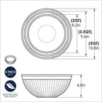 Nordic Ware Prep and Serve Mixing Bowls Set, Earth-Tones - Image 4