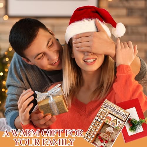 Moucuny 4 Pcs Christmas Gingerbread Table Decorations Wooden Block Signs - Image 4