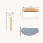 NAZANIN Baking Trio Set – Stainless Steel Dough Scraper - Image 2