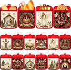 Jingmore 12 Pcs Christmas Christian Pot Holders with Pocket Gift Bulk by Jingmore