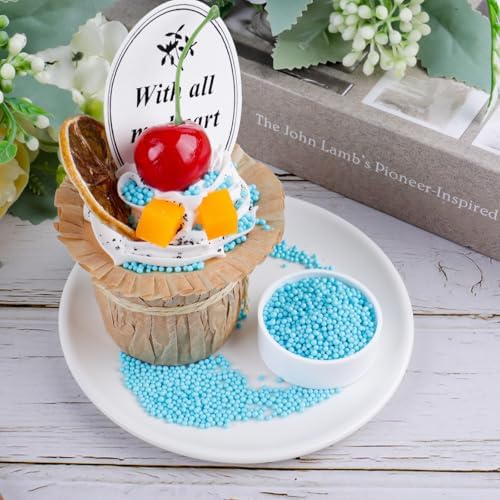 Light Blue Nonpareils Sprinkles - 4.6oz Edible 2mm Pearl Sprinkles - Image 4