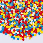 Edible Confetti Sprinkles for Cake Decorating,Red Blue Yellow White Sugar by Sugarzy