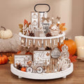 Shellwei 20 Pcs Thanksgiving Tiered Tray Decor Set, Neutral Autumn Sign by Shellwei