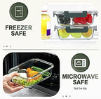 KOMUEE 10 Packs 30 oz Glass Meal Prep Containers, Glass Food Storage Containers - Image 4