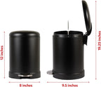 Glad Small Trash Can, 1.2 Gallon | Round Stainless Steel Garbage Bin - Image 2