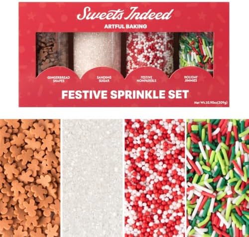 Sweets Indeed Gingerbread Sprinkle Mix, 4 Pack, 10.90 oz by SweetsIndeed