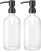 AmazerBath Soap Dispenser, 2 Pack Glass Soap Dispenser by AmazerBath