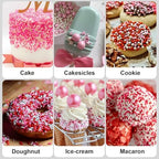 Pink Sprinkles, Red and Pink Heart Sprinkles Mix for Cakes, Cupcakes, 180g - Image 6