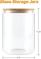 YUNCANG Glass Storage Jars, 2 PACK -108oz/3200ml Clear Glass Food Storage - Image 2