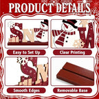 3Pcs Christmas Table Decorations, Wooden Christmas Decor Indoor - Image 4
