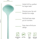 Tovolo Flex Core Silicone Ladle BPA Free Aqua Seafoam Green Deep Silicone Soup - Image 5