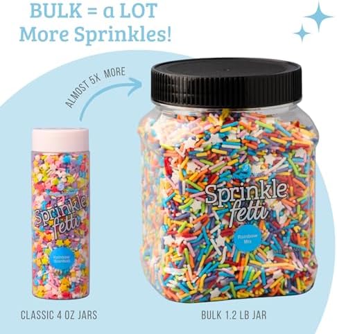 Sweets Indeed Bulk Rainbow Sprinkles with Stars, Colorful Mix, 1.2 lbs - Image 3