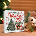 Christmas Home Decorations Indoor, It's The Most Wonderful Time Wood Sign - Image 5