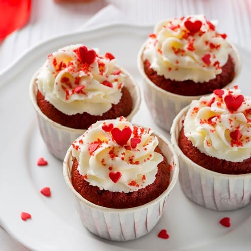 Valentines Sprinkles for Baking, Pink, Red and White Heart Sprinkles for Valentines Cake Cookies Cupcake Decorating - Image 5