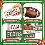 4 Pcs Football Decor, Wooden Autumn Fall Decorations for Home - Image 4
