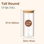 ComSaf 1.7 Qt Glass Storage Containers - Image 2
