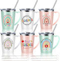 Maxcheck 6 Pcs Teacher Appreciation Gifts Mugs Bulk 16Oz Insulated Tumblers by Maxcheck