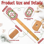 Patelai 6 Pcs Christmas Kitchen Spatulas Utensils Wood Handle Accessories - Image 2