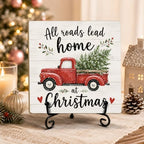 All Roads Lead Home at Christmas Wooden Sign with Support Stand - Image 5