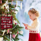 Blulu Christmas Wooden Hanging Sign Winter Coffee Bar Wall Decor, Plaid - Image 6