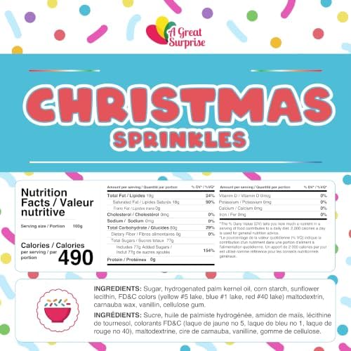 Christmas Sprinkles Bulk - 2.2 LB - Xmas Tree Jimmies - Image 2