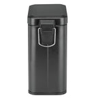 mDesign Small Modern 1.3 Gallon Rectangle Metal Lidded Step Trash Can, Compact - Image 6
