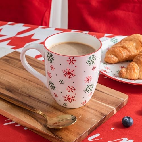 Christmas Coffee Mug,16oz Ceramic Holiday Coffee Mug Cup Set, Porcelain Mugs Set of 6, Coffee Mugs set for Coffee, Water, Milk, Tea and Hot Cocoa, Dishwasher and Microwave Safe - Image 4