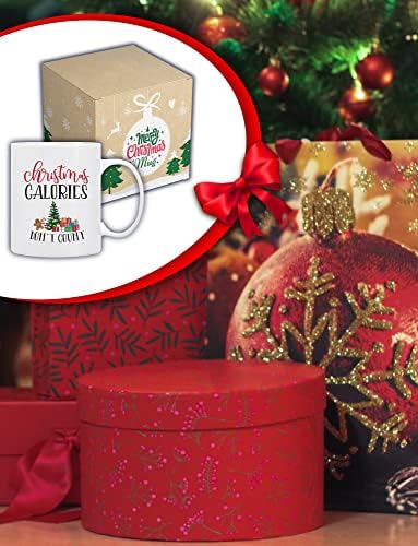 Christmas Coffee Mug ‘’ Christmas Calories Don’t Count’’, 11 Oz - Image 2