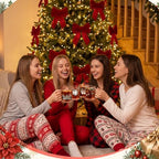 Tioncy 4 Pcs Christmas Glass Coffee Mugs 12 oz Clear Holiday Cups - Image 6