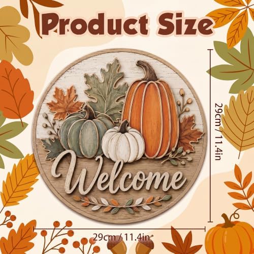 Thanksgiving Decorations - Fall Welcome Sign for Front Door | Fall Decor - Image 4