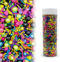 Pink & Black & Green & Yellow Sprinkles Mix Size Pearls Disco Themed Cake Decorations Cupcake Toppers Perfect for Wedding Valentine Christmas Supplies 4.58OZ by KandlrikMagicSprinkles