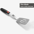 Stainless Steel Spatula, Flexible Metal Slotted Turner - Image 2
