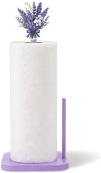 Leinuosen Lavender Paper Towel Holder Farmhouse Lavender Flower Wooden Paper by Leinuosen
