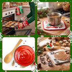 Qinyoung 48 Pcs Christmas Kitchen Oven Mitts Pot Holders, Cartoon Christmas - Image 4