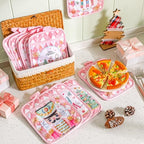 Jingmore 12 Pcs Pink Christmas Pot Holders with Pocket for Kitchen - Image 3