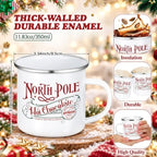 Yaomiao 1 Pcs North Pole Christmas Coffee Mugs, Stainless Steel, Enamel - Image 2