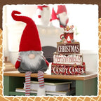 Moucuny 4 Pcs Christmas Hot Cocoa Table Decorations Wooden Xmas Block Signs - Image 5