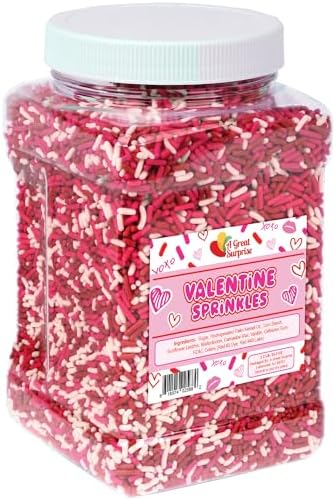 Valentine's Day Sprinkles - 2.2 Lb - Pink, Red, and White by AGreatSurprise