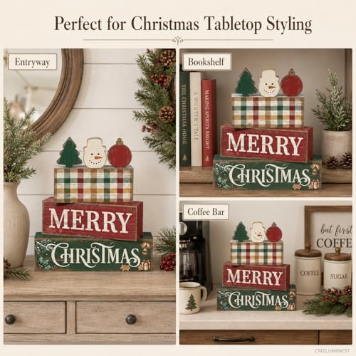 Christmas Decorations Indoor, Merry Christmas Snowman Tree Home Decor - Image 6