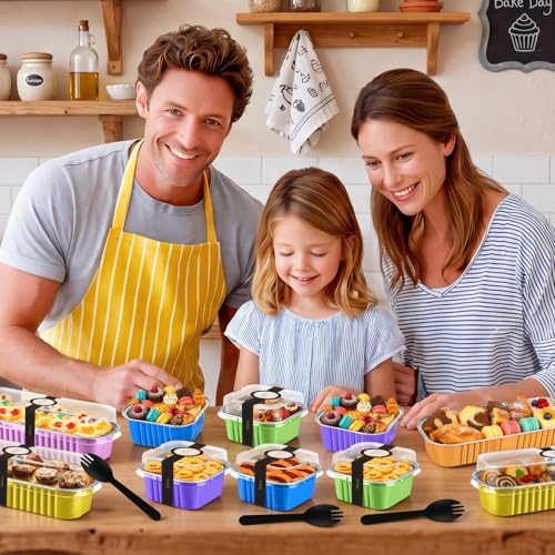 LemonRoad Mini Loaf Pan with Lids and Spoons, Candy Colors, 240 Sets - Image 7
