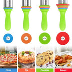 Stainless Steel Dough Roller Pins with Handle for Baking, Adjustable Rolling Pin with Thickness Rings for Cookie Decorating, Kitchen Baking Essential Tools for Fondant Cake Baker Pizza Cookie - Image 3